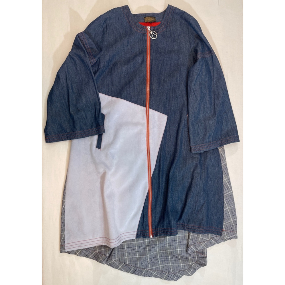Women's ANOTAH Denim Dress Size M Blue & Gray